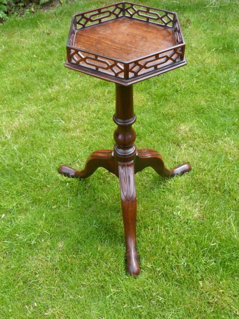 Chippendale Period Mahogany Kettle Stand or Side Table