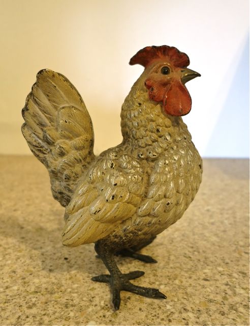 Austrian Cold-painted Bronze of a Hen