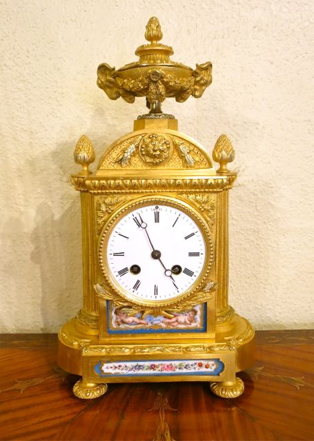 19th Century French Porcelain Mounted Mantle Clock