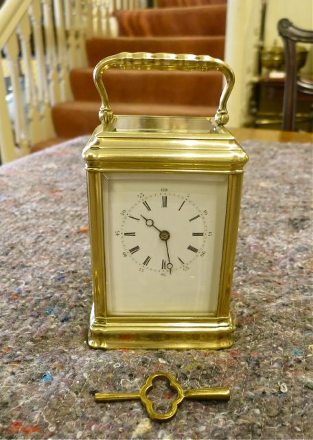 French Carriage Clock by Drocourt in a Gorge Case