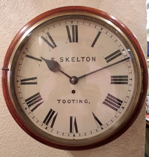 Good English 8-Day Fusée Mahogany Wall Clock