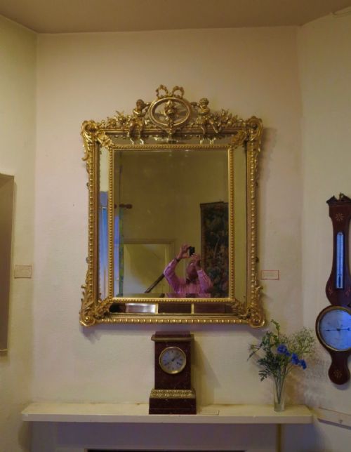 Large French Carved Giltwood Overmantel Mirror
