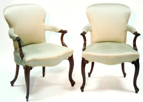 Pair of 18th Century Hepplewhite Library Chairs