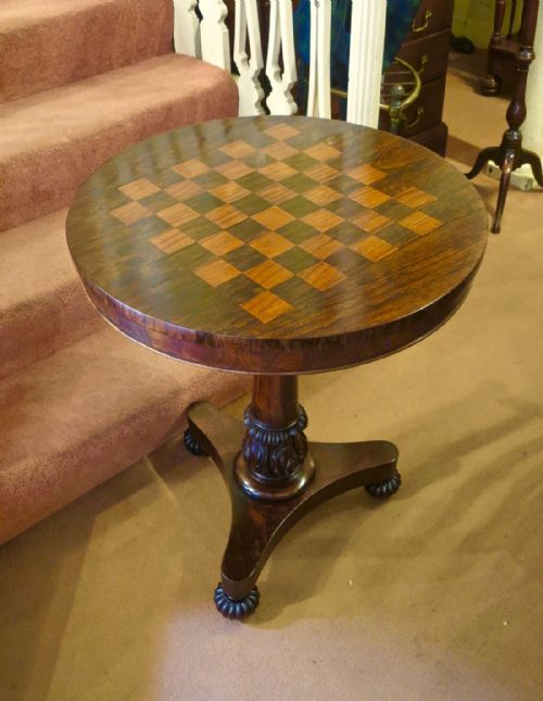 Fine  Rosewood Chess & Wine Table by Gillows