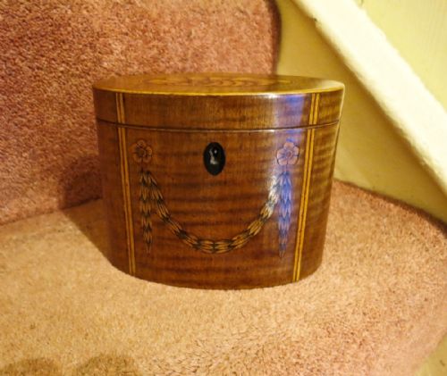 Good Late 18th Century Oval Tea Caddy