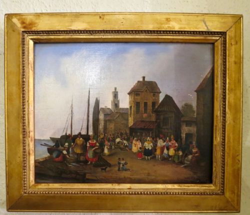 Interesting Pair of Dutch "Naive" Paintings
