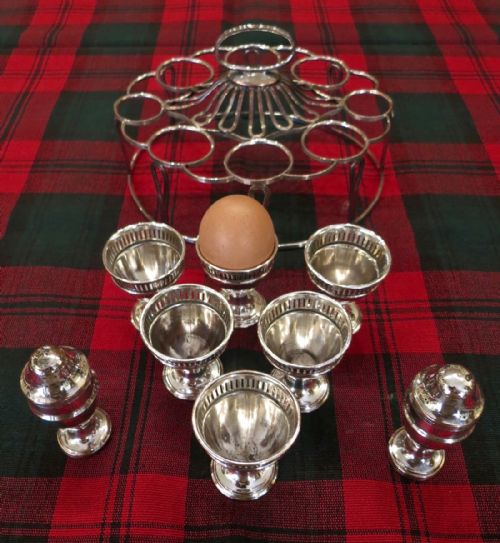 fig 1. OLD SHEFFIELD PLATE EGG CRUET