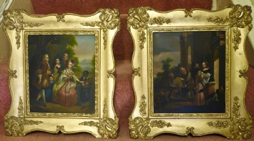 Fine Pair of Oil Paintings on Copper