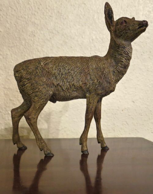 Austrian "Vienna" Cold Painted Bronze Hind