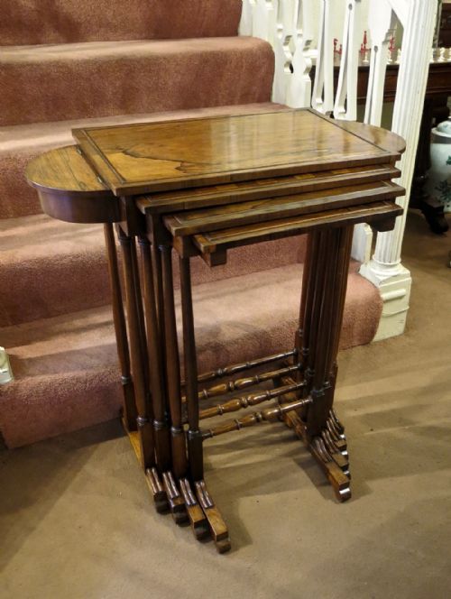 Fine Nest of Four Rosewood Tables