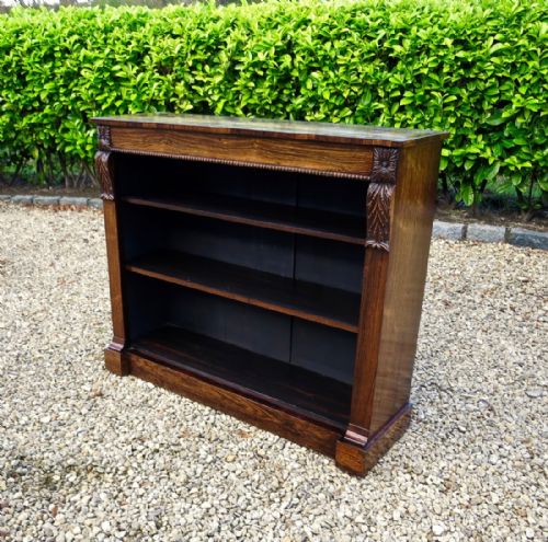 Rosewood Dwarf Bookcase with Adjustable Shelves