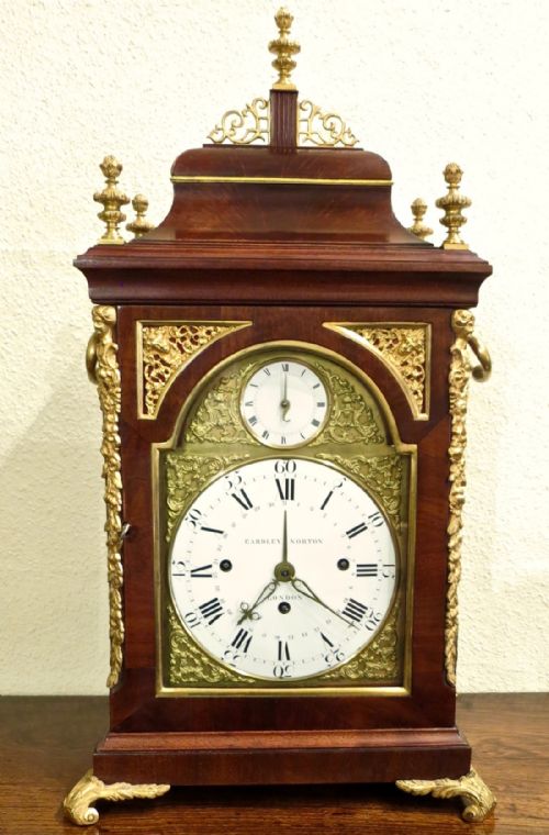 fig 1. 3-TRAIN BRACKET CLOCK BY EARDLEY NORTON