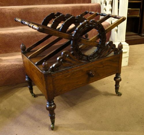 Regency Period Solid Rosewood Canterbury