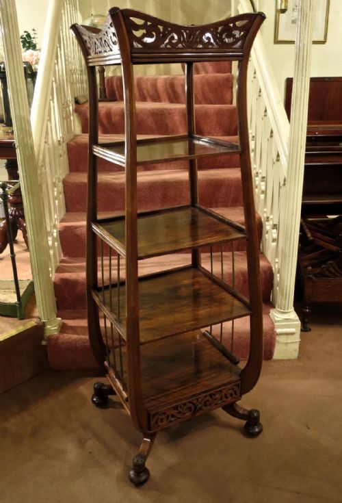 A Remarkable Regency Rosewood Whatnot