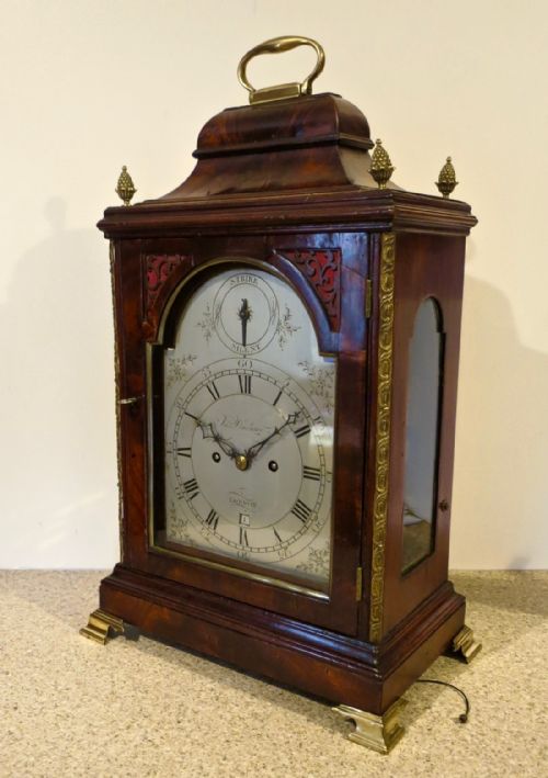 fig 1. ENGLISH MAHOGANY VERGE BRACKET CLOCK