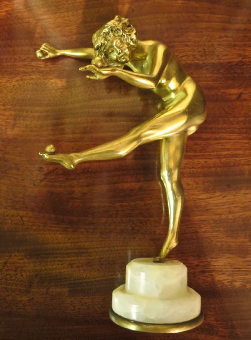 Art Deco Gilt Bronze by C.j.r. Colinet