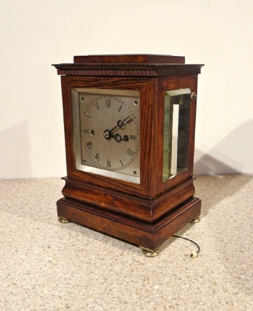 Very Small Twin Fusee Four-glass Clock