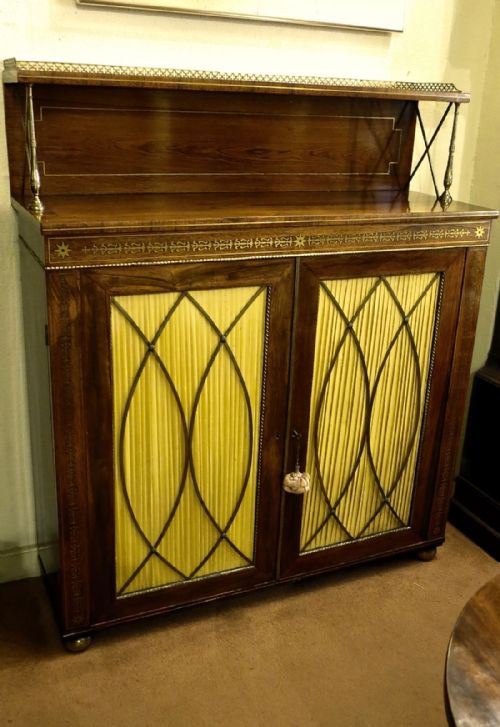 Regency Brass-inlaid Rosewood Chiffonier
