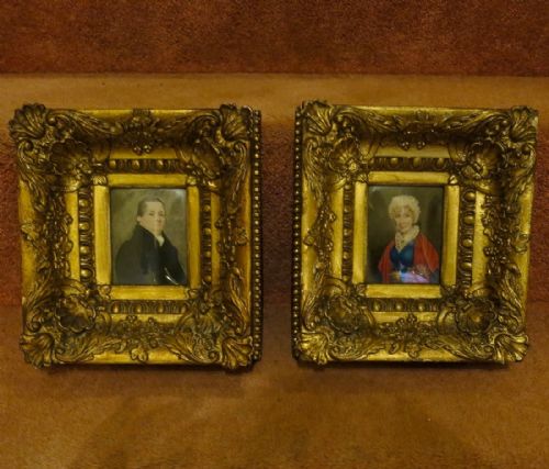 Unusual Pair of Small Portraits