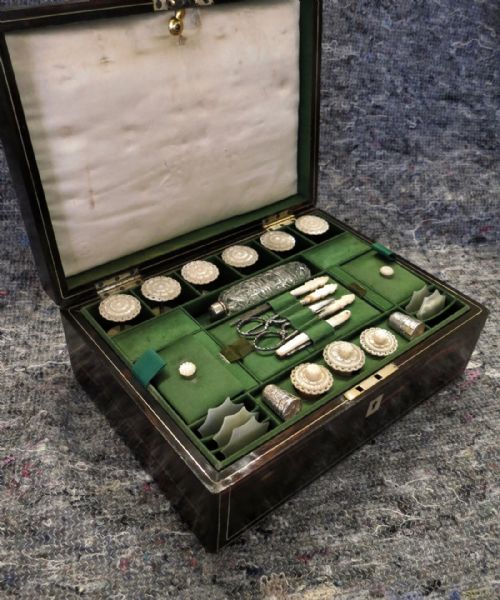 Fully Fitted Coromandel Sewing Box