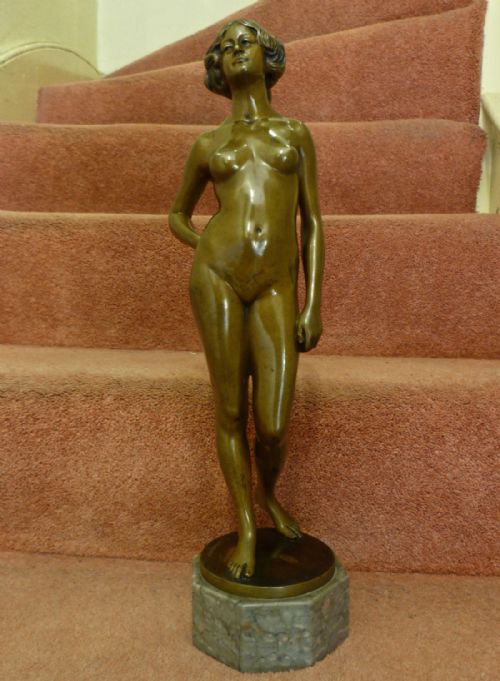 Eugene Wagner: Large Bronze Nude Figure