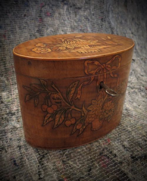 Exceptional George III Oval Tea Caddy