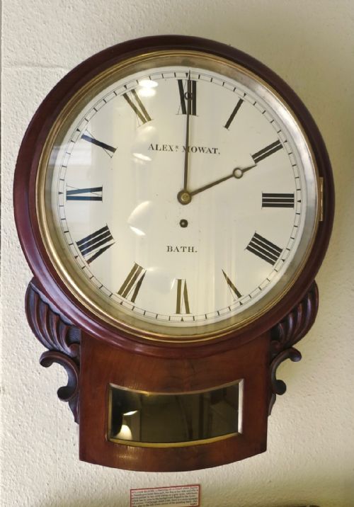 Mahogany Drop-dial Wall Clock