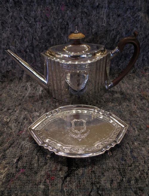 18th Century Georgian Silver Teapot & Stand