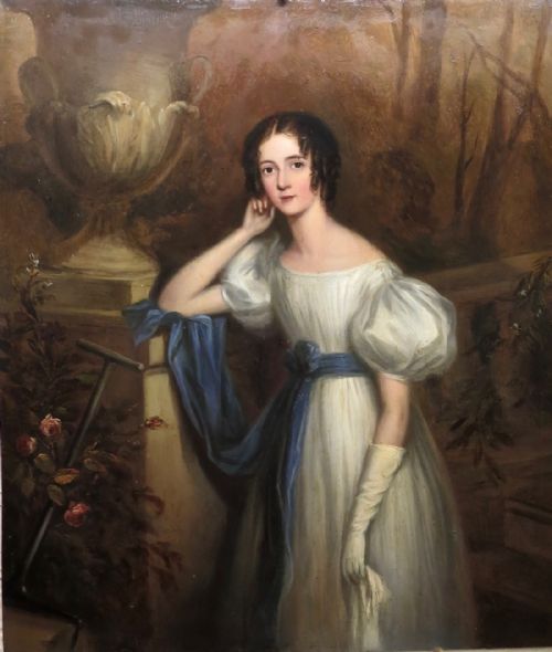 Charming Oil on Copper Portrait Dated 1836
