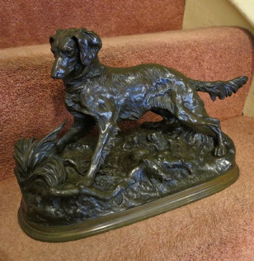 Fine Animalier Bronze Irish Setter by P.j.mene