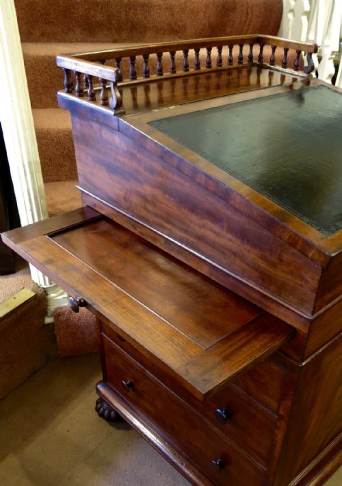 fig 1. MAHOGANY DAVENPORT BY GILLOWS OF LANCASTER