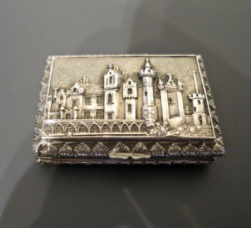 Silver 'Castle-top' Vinaigrette of Abbotsford