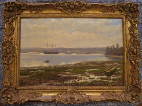 Interesting Marine Oil Painting