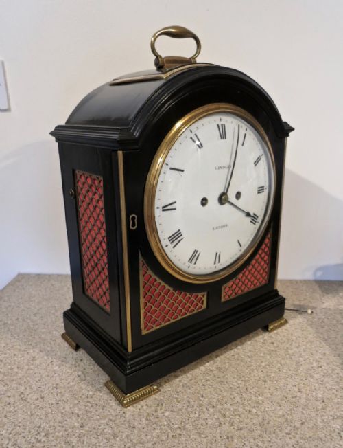 fig 1. FINE LONDON-MADE GEORGIAN BRACKET CLOCK
