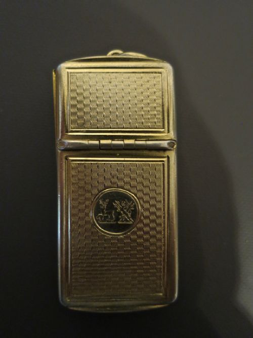 French Silver-gilt Vesta & Snuff Box