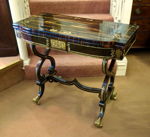 Spectacular Regency Coromandel Card Table