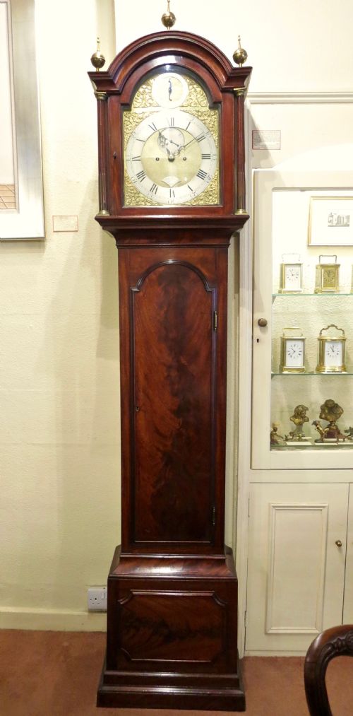 fig 1. WILLIAM WEBSTER: LONDON MAHOGANY LONGCASE CLOCK