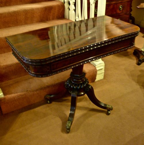 Very Fine Rosewood Card Table by Gillows