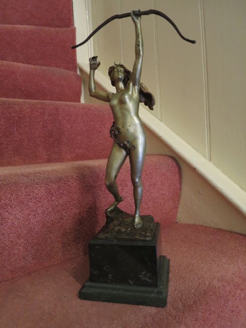 Cold-painted Bronze: "Diana the Huntress"