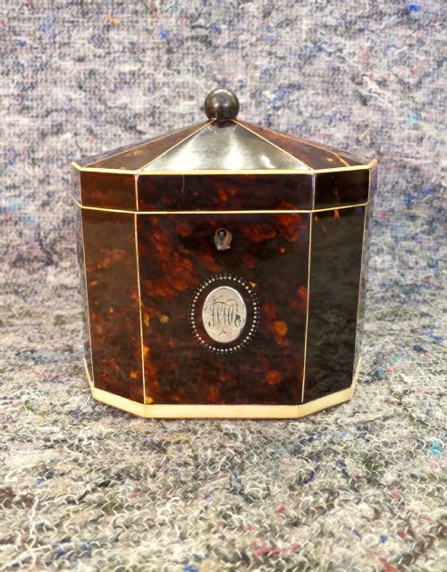 Late 18th Century Tortoiseshell Tea Caddy
