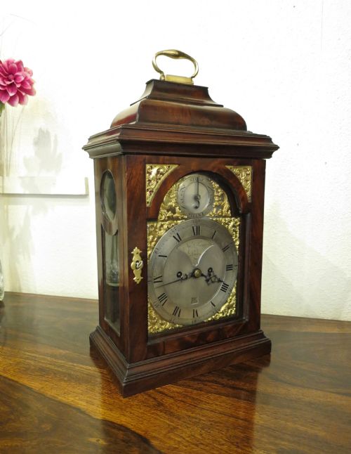 Fine George III Mahogany Verge Bracket Clock