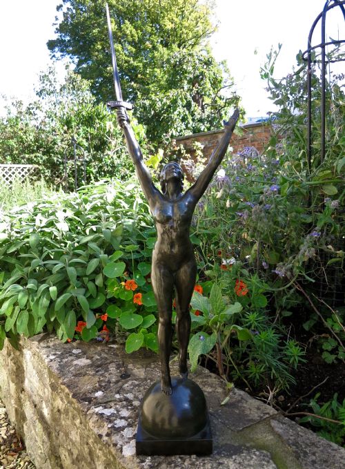 "La Deliverance" a Large French Bronze Statue