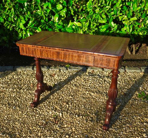 fig 1. FINE MAHOGANY LIBRARY WRITING TABLE