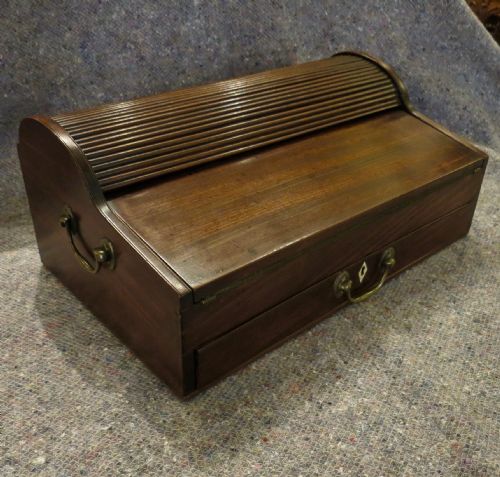 George III Solid Tambour Writing Box