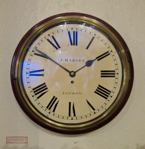 Large George III Mahogany Wall Clock