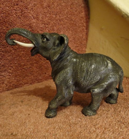Austrian Cold-painted Bronze Elephant