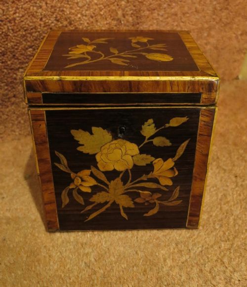 Pretty Early 19th Century Cube Tea Caddy
