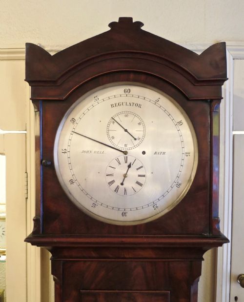 fig 1. 19TH CENTURY MAHOGANY LONGCASE REGULATOR