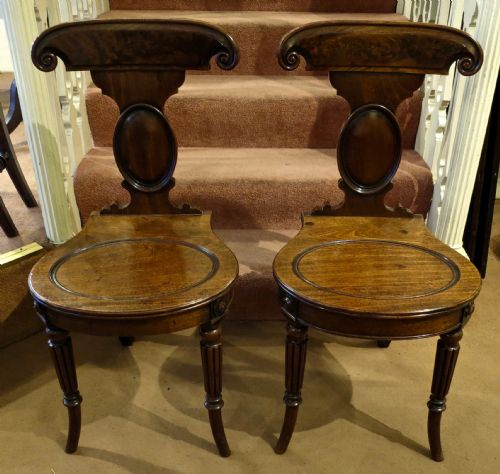 Elegant Hall Chairs by Gillows