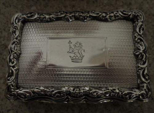 fig 1. HEAVY SILVER TABLE SNUFF BOX